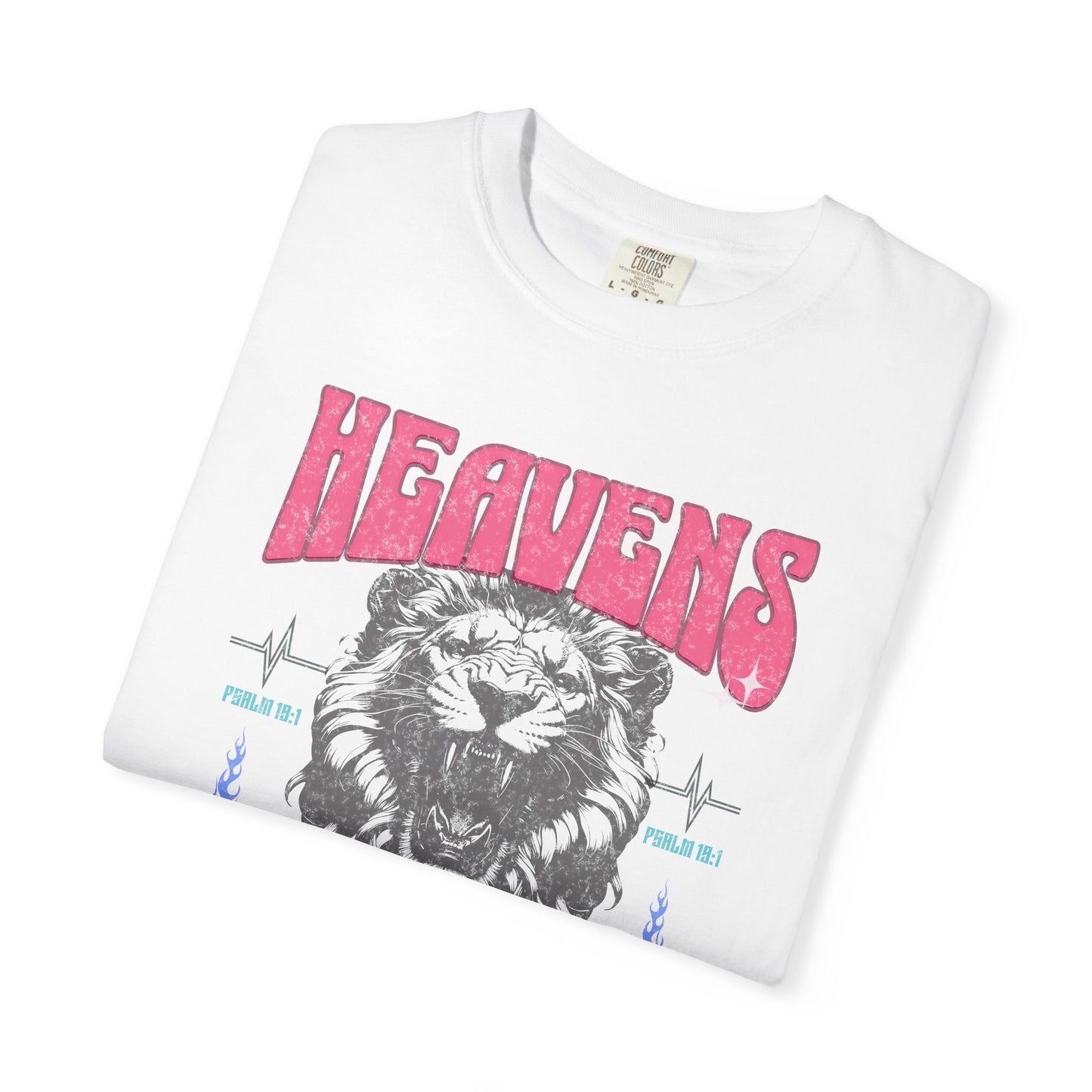Heavens are Roaring Lion Shirt, Colorful Graphic, Crewneck, Christian Apparel, Faith, Church Wear