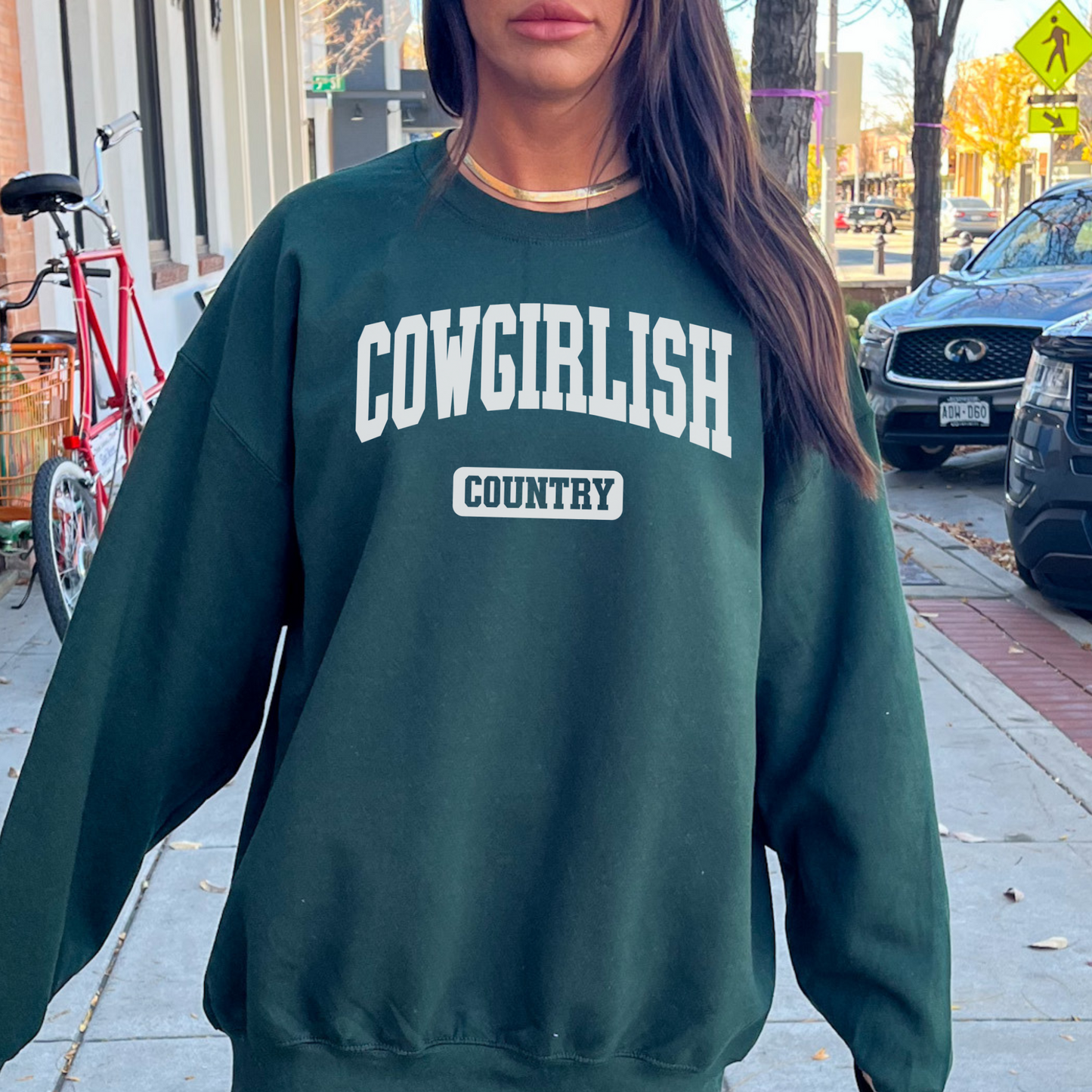 Cowgirlish Crew Neck Sweatshirt - Free Shipping, Soft, Cozy, Cotton, Country, Southern, Western Trend, Varsity Trend, Gift (18)