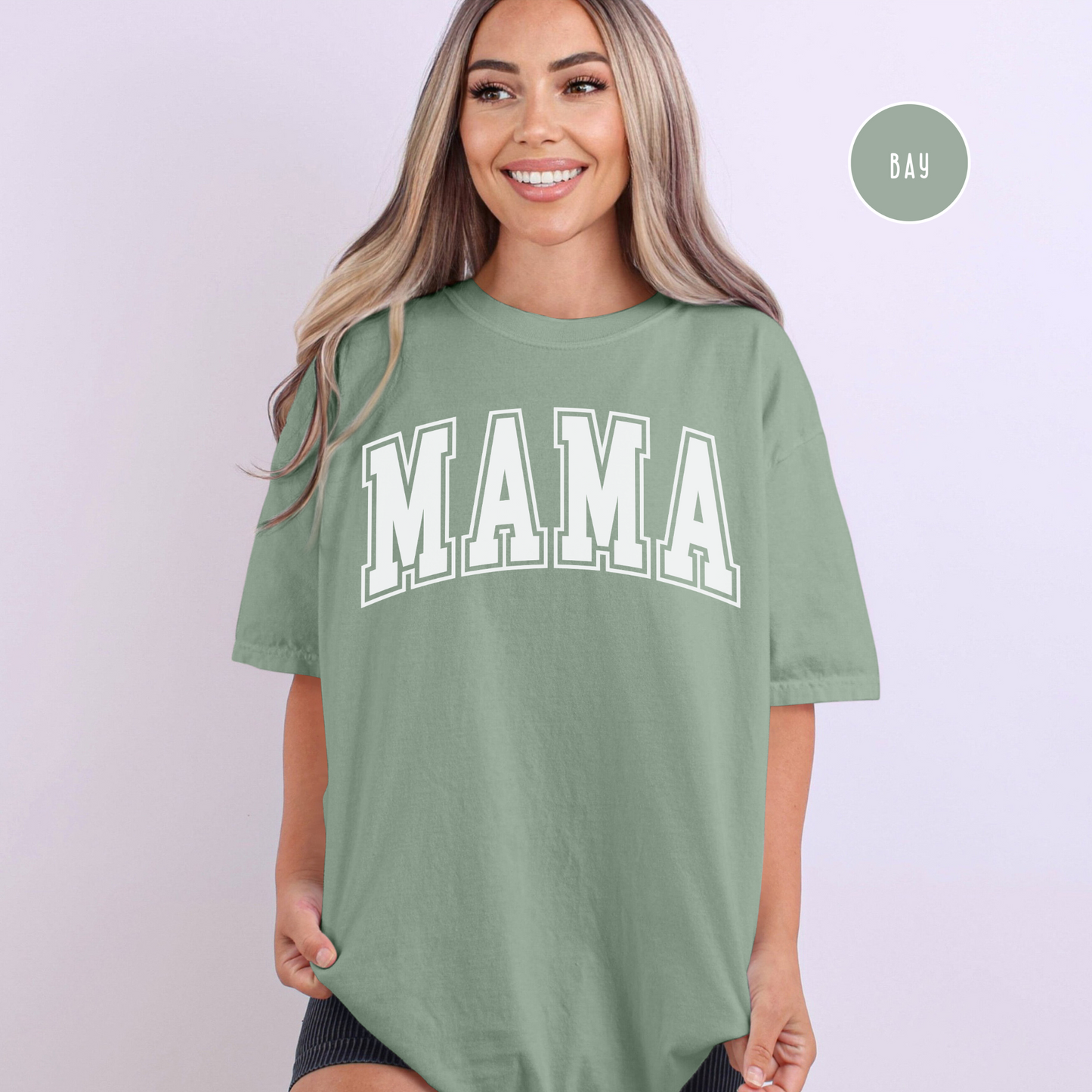 Mama Shirt - Comfort Colors, Free Shipping, Mothers Day, Birthday Gift for Moms, Varsity (36)