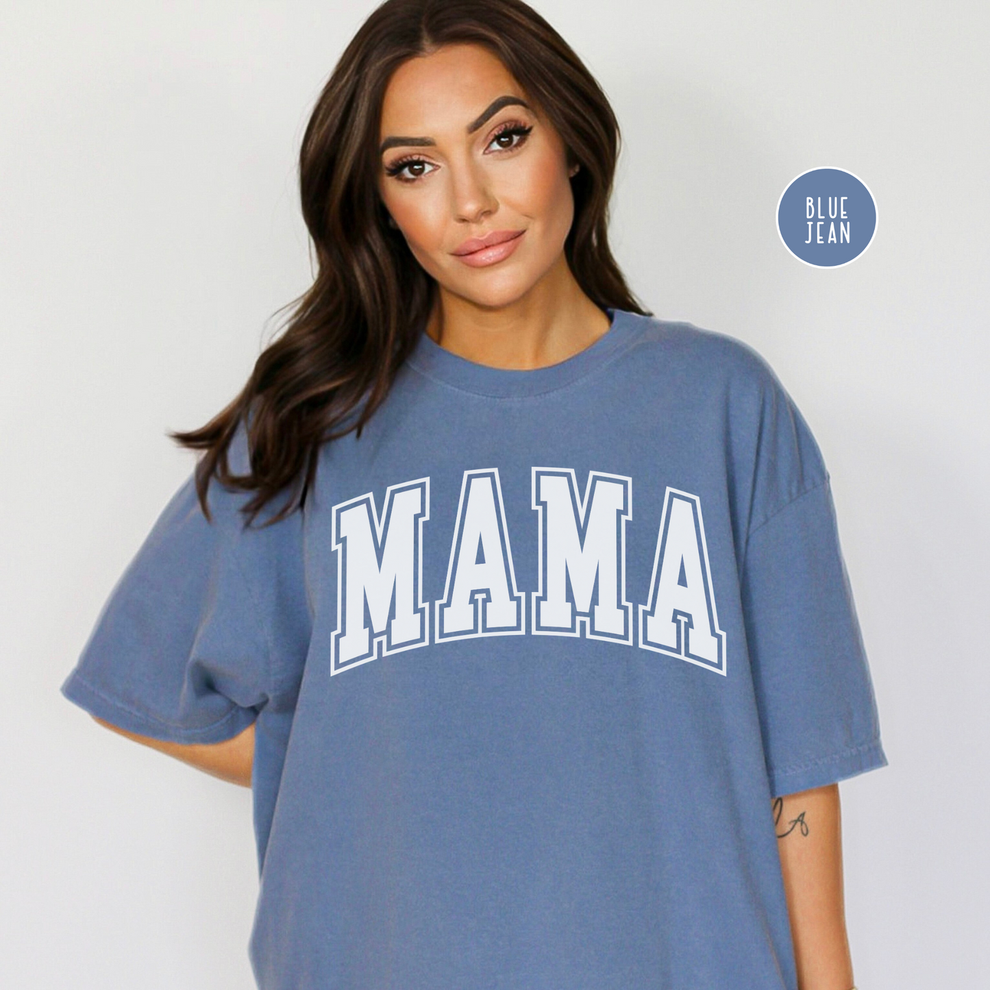 Mama Shirt - Comfort Colors, Free Shipping, Mothers Day, Birthday Gift for Moms, Varsity (36)