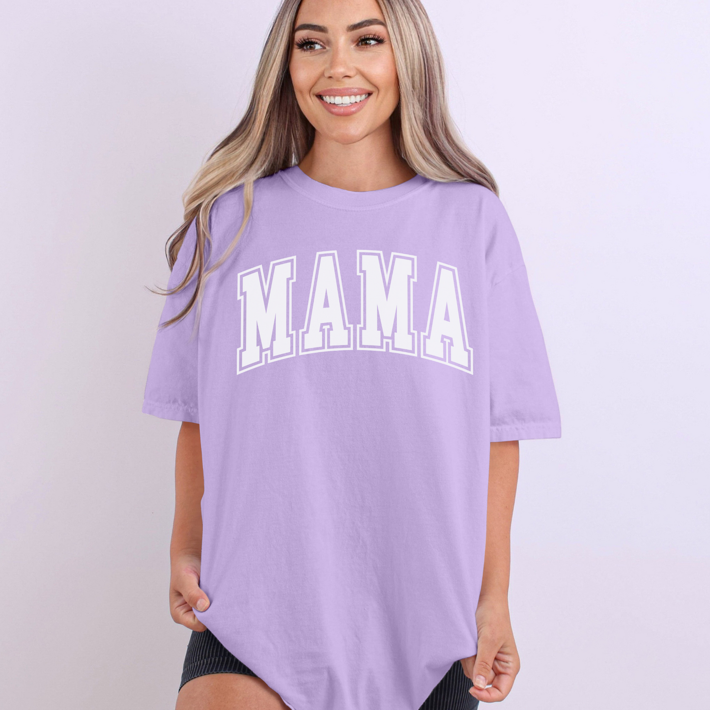Mama Shirt - Comfort Colors, Free Shipping, Mothers Day, Birthday Gift for Moms, Varsity (36)