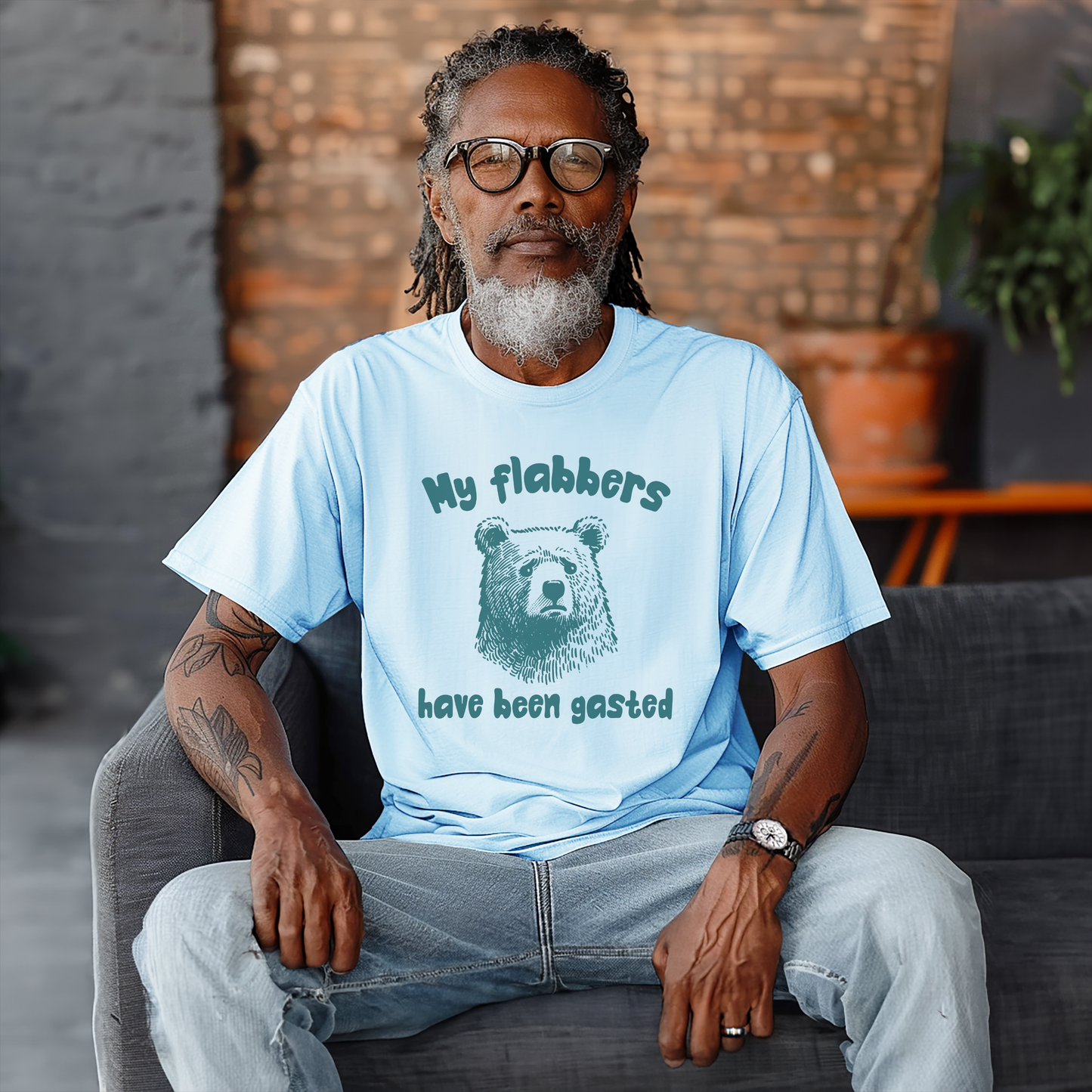 My Flabbers Have Been Gasted Shirt, Funny Bear, Humor, Gift, free shipping