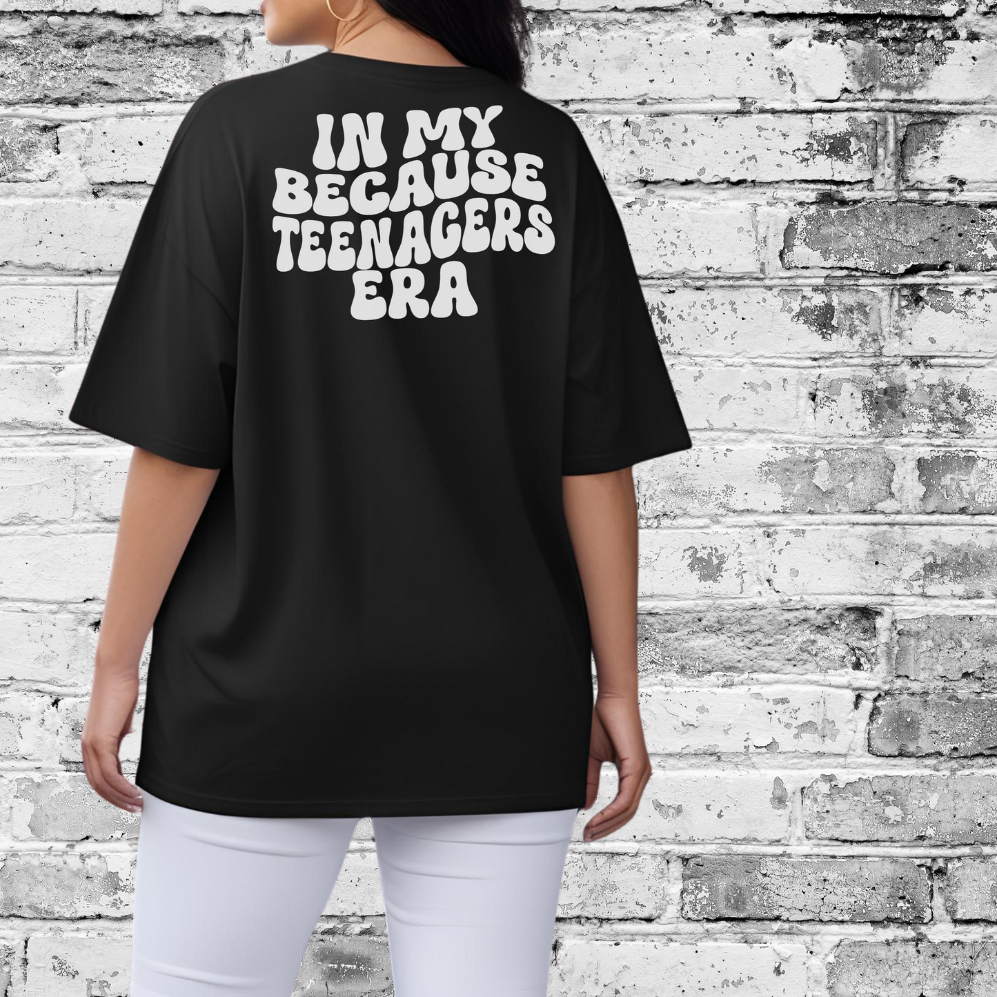 In My Because Teenagers Era Graphic Shirt, Comfort Colors, Trendy, Wavy Font, Mom Gift