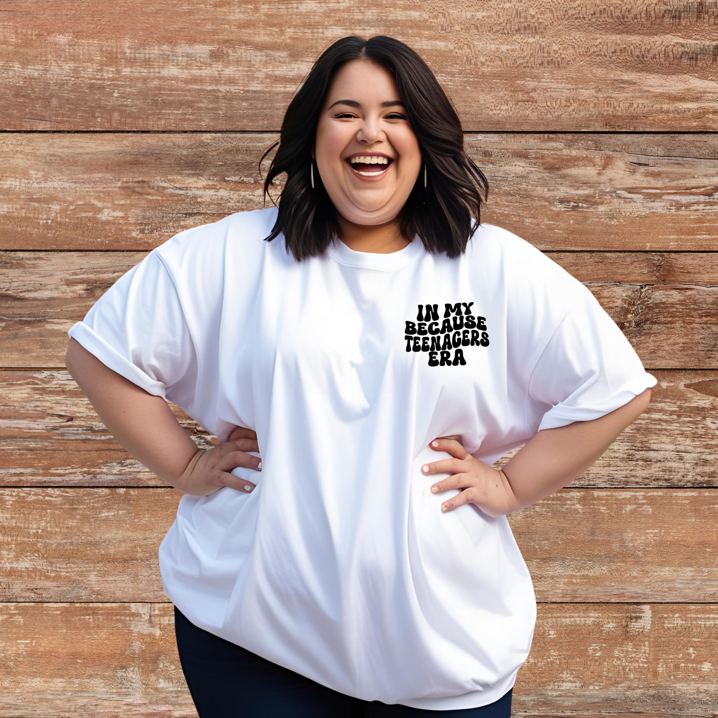 In My Because Teenagers Era Graphic Shirt, Comfort Colors, Trendy, Wavy Font, Mom Gift