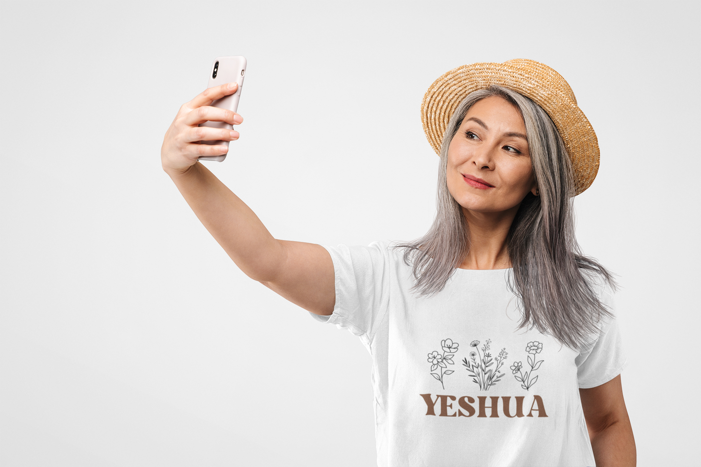 Yeshua Shirt, Christian Tee, Flower Graphic, Faith, Christian Clothing, Church Wear, Gift, Inspirational