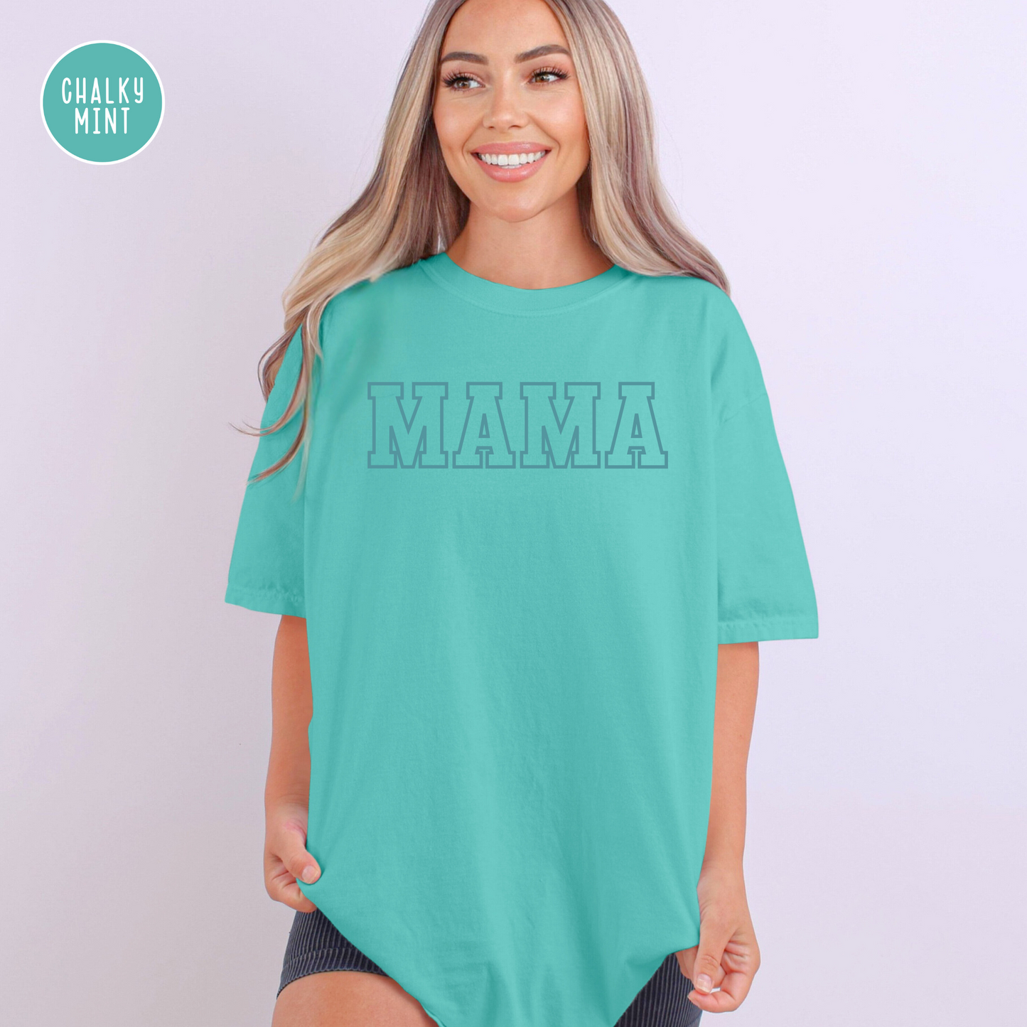 Mama Shirt, Custom Comfort Colors Material, Summer Tee, Bright Colorful Tee, Gift, Mother's Day
