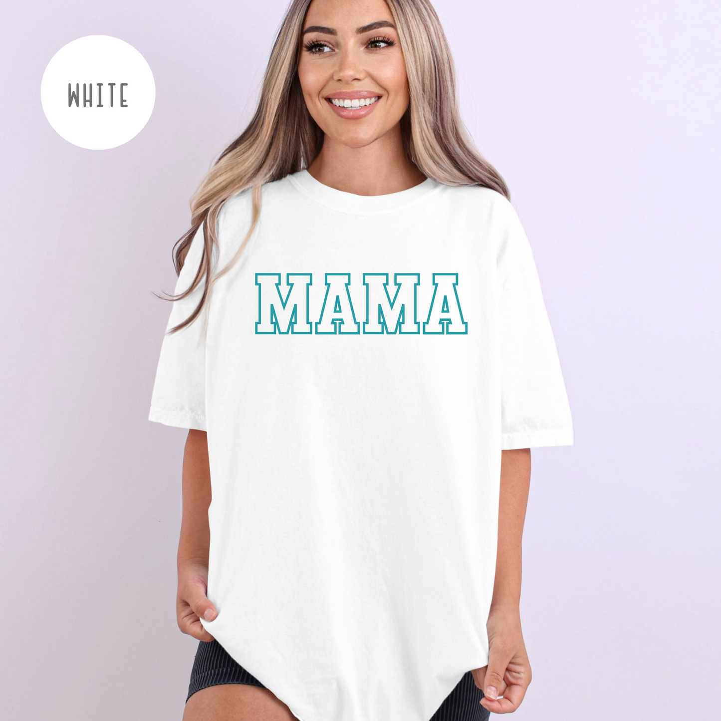 Mama Shirt, Custom Comfort Colors Material, Summer Tee, Bright Colorful Tee, Gift, Mother's Day