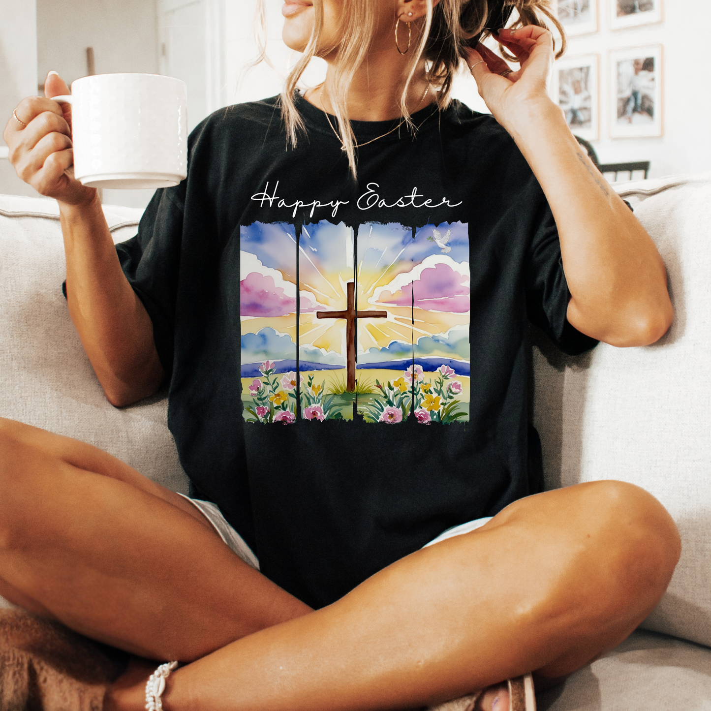 Happy Easter Shirt, Faith, Spring, Christian Tee, Jesus Tee, Graphic Tee