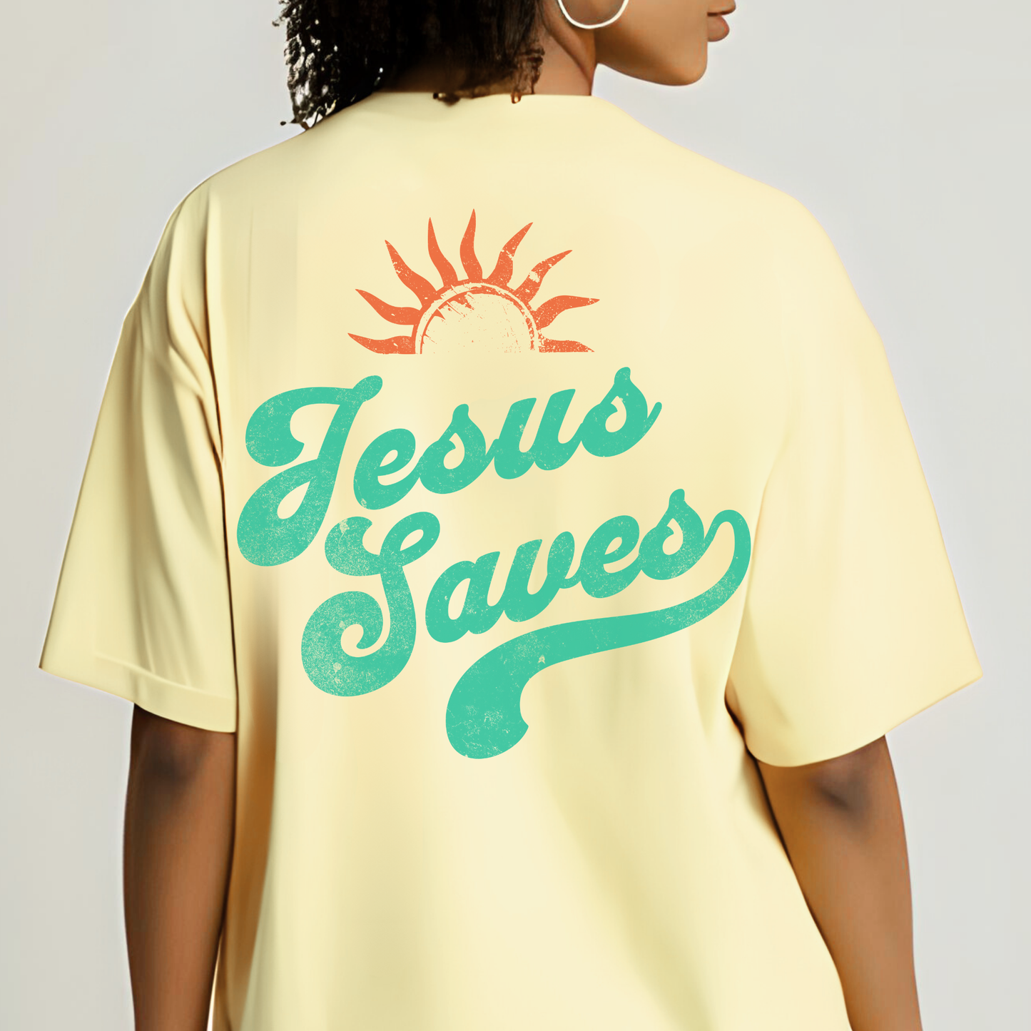 Jesus Saves Tee, Christian Tee, Church Wear, Vacation Tee, Summer Cotton T-shirt
