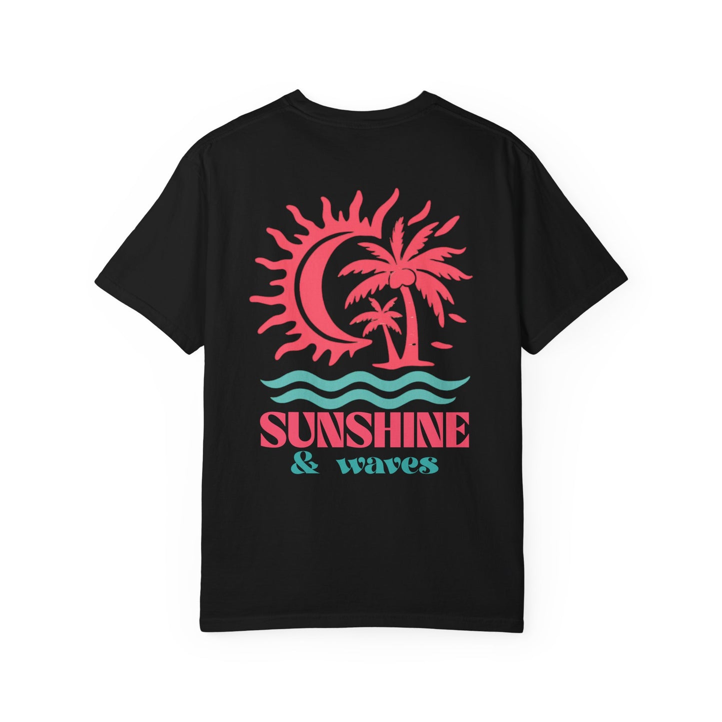 Summer Waves Shirt, Beach, Palm Tree Tee, Summer, Sunshine, Ocean, Tropical, Vacay Tee, Graphic T-Shirt