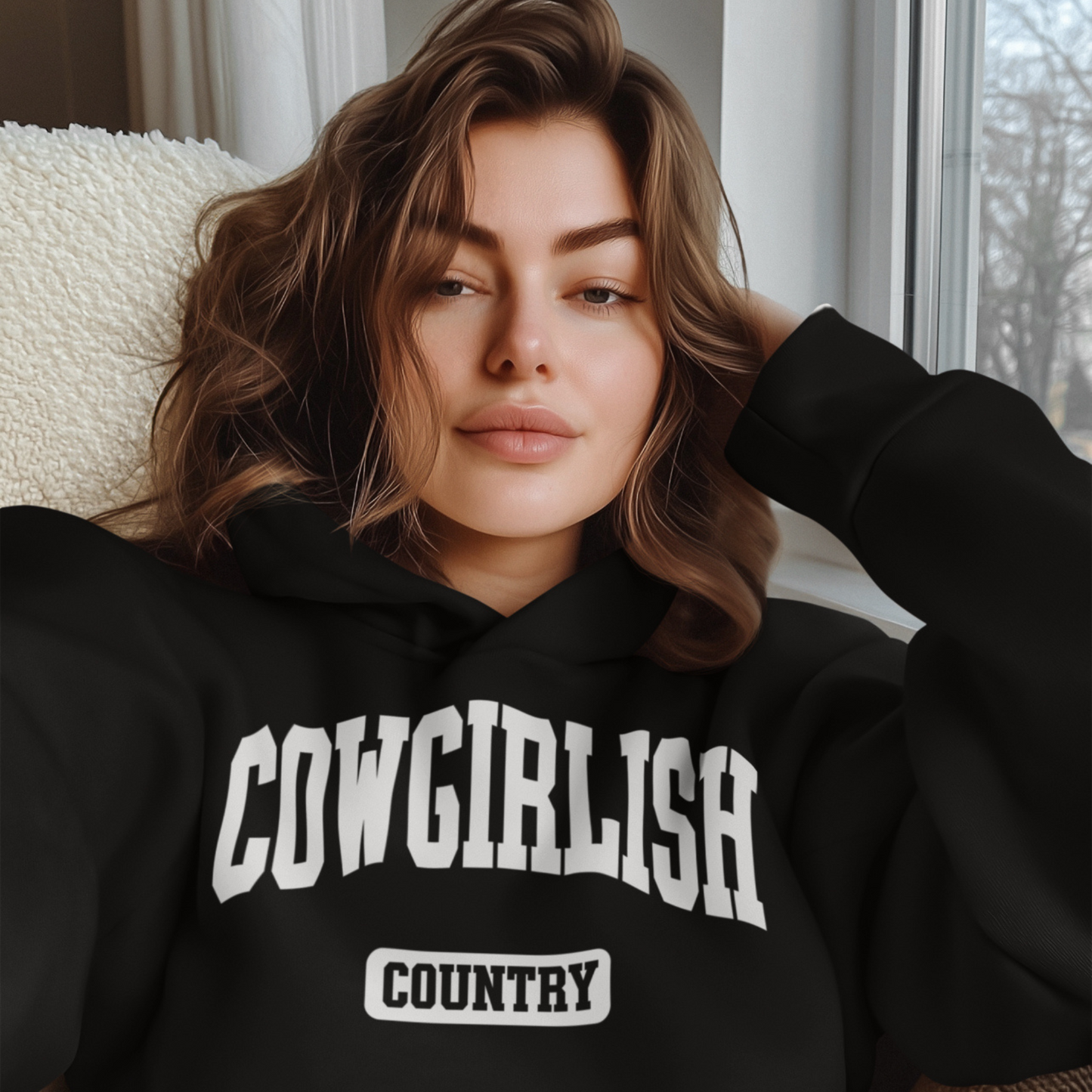 Cowgirl Country Hoodie, Western Style, Casual Wear, Gifts for Cowgirls