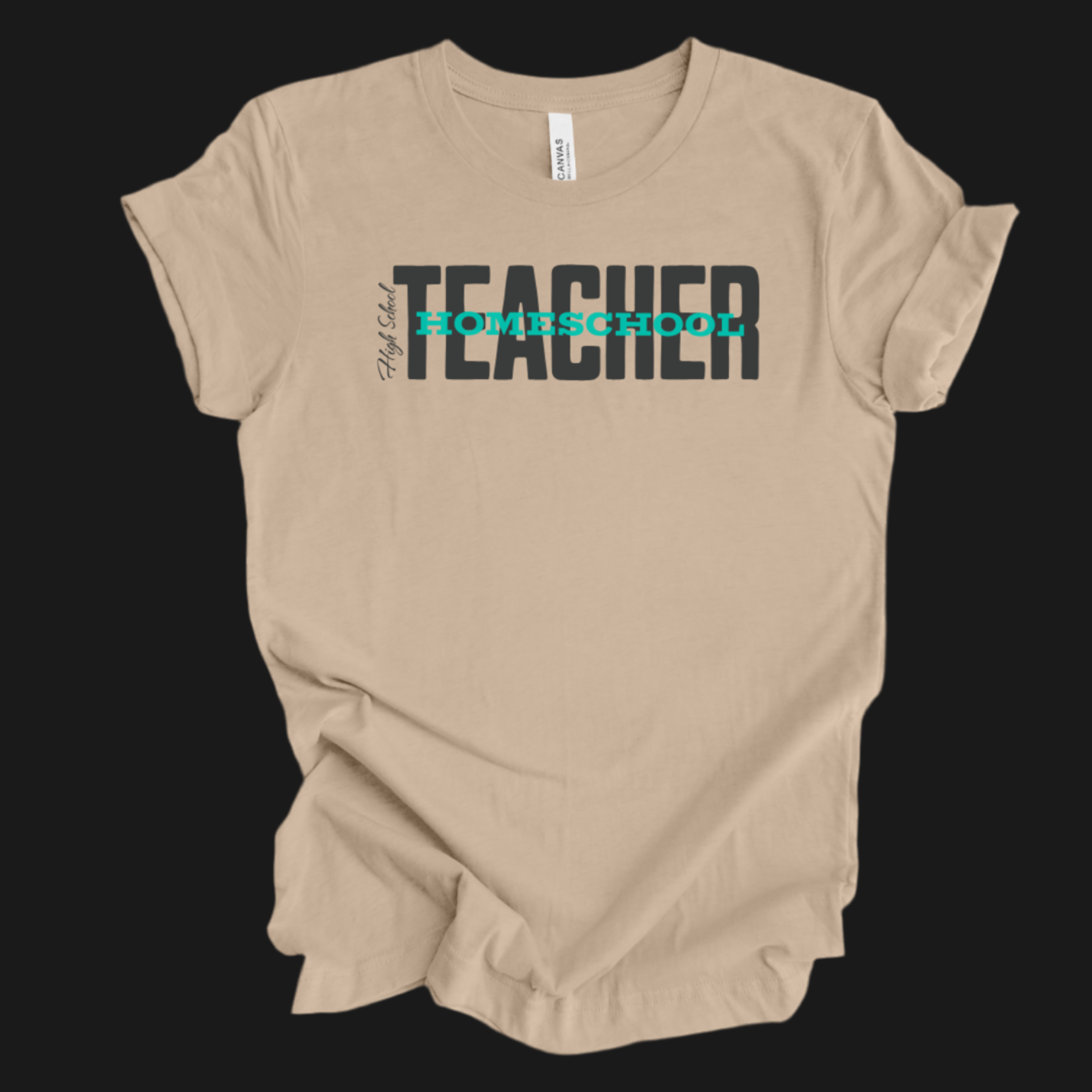 Highschool Homeschool Teacher Shirt, Bella Canvas, Mama, (06)