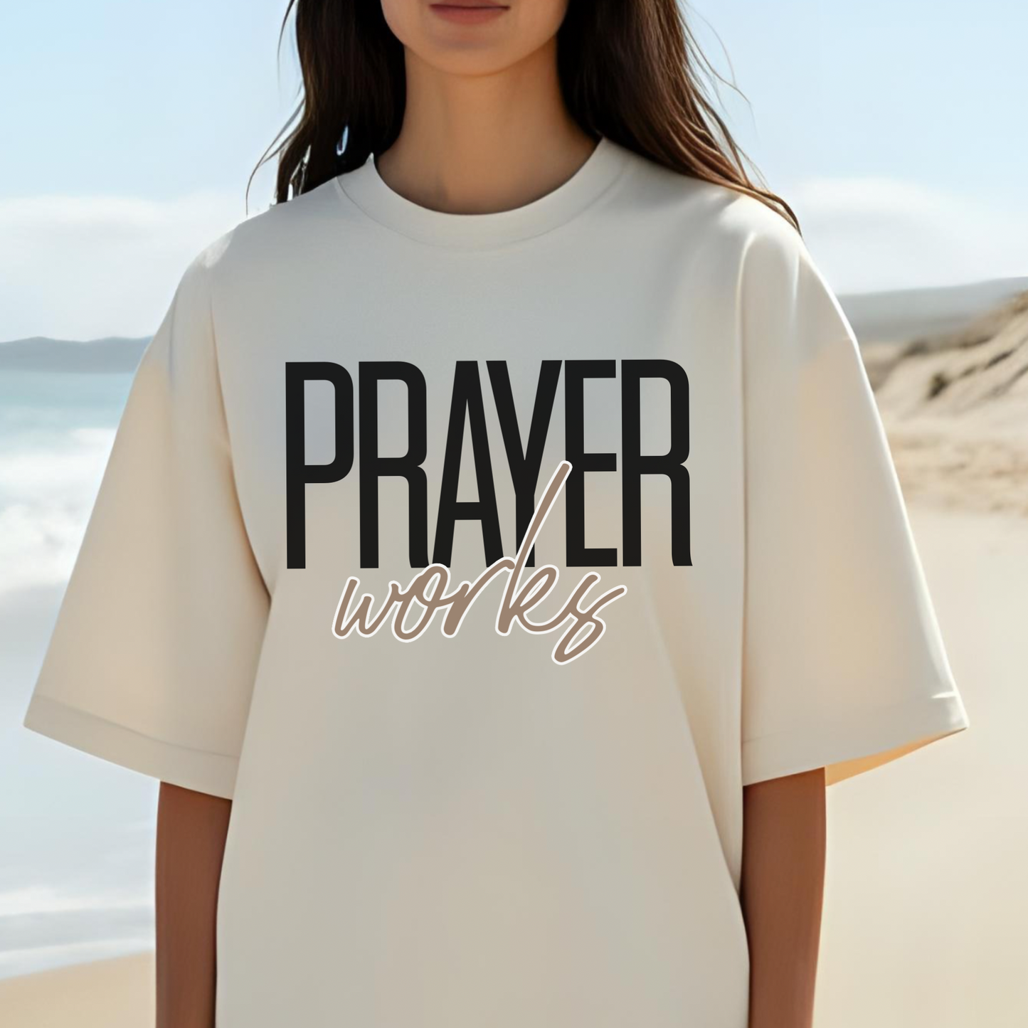 Prayer Works Shirt, Custom Comfort Colors Material, Soft Cotton, Inspiration, Church Tee, Christian Tee, Gift