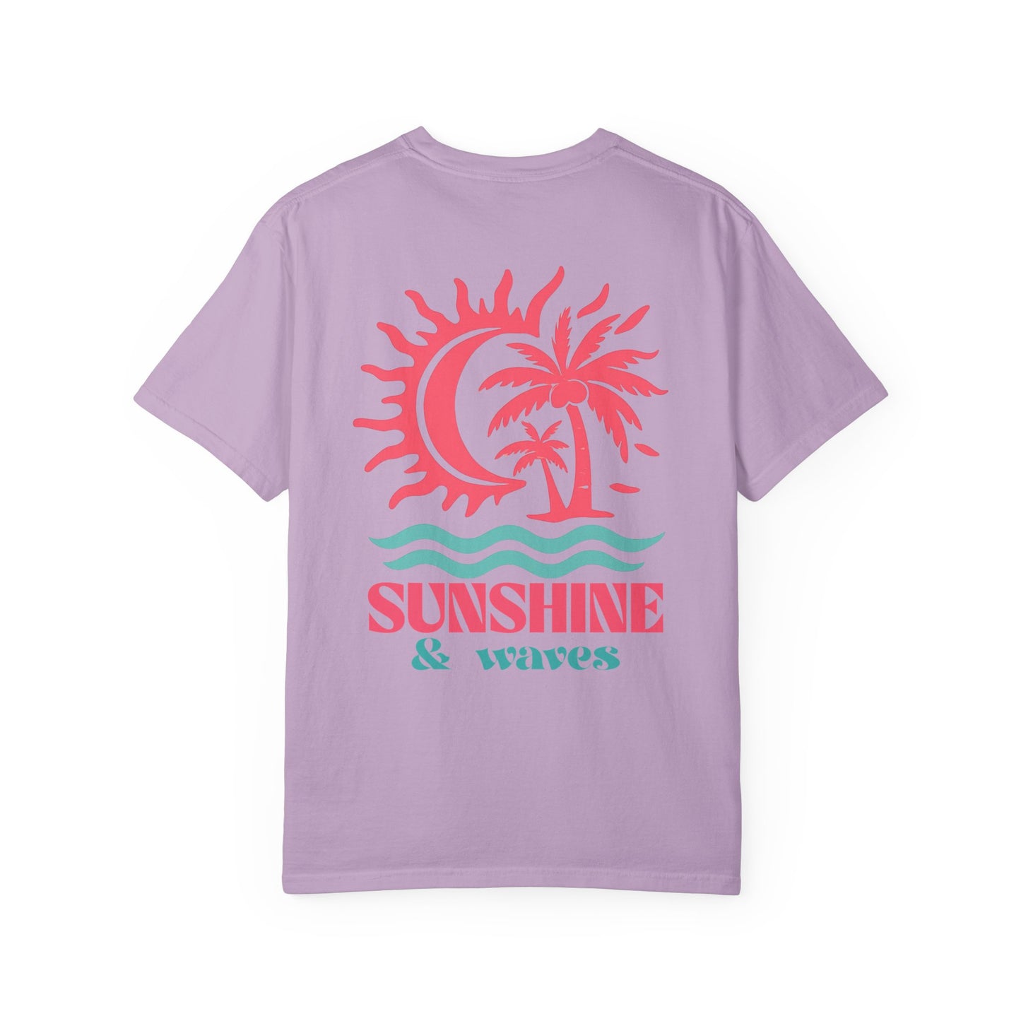 Summer Waves Shirt, Beach, Palm Tree Tee, Summer, Sunshine, Ocean, Tropical, Vacay Tee, Graphic T-Shirt