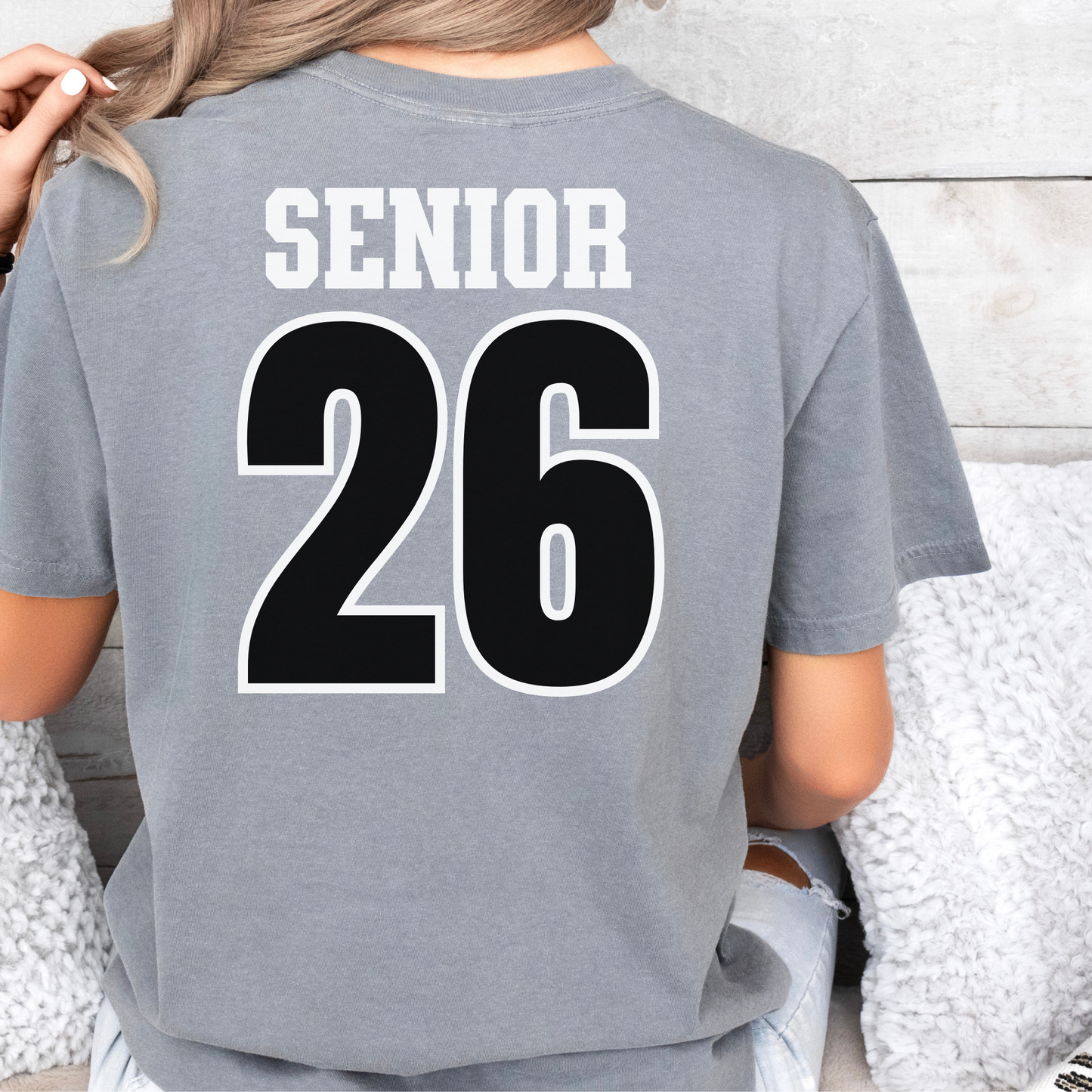 Senior Class of 2026 Unisex Shirt - Comfort Colors Varsity Style - Graduation Gift (26)