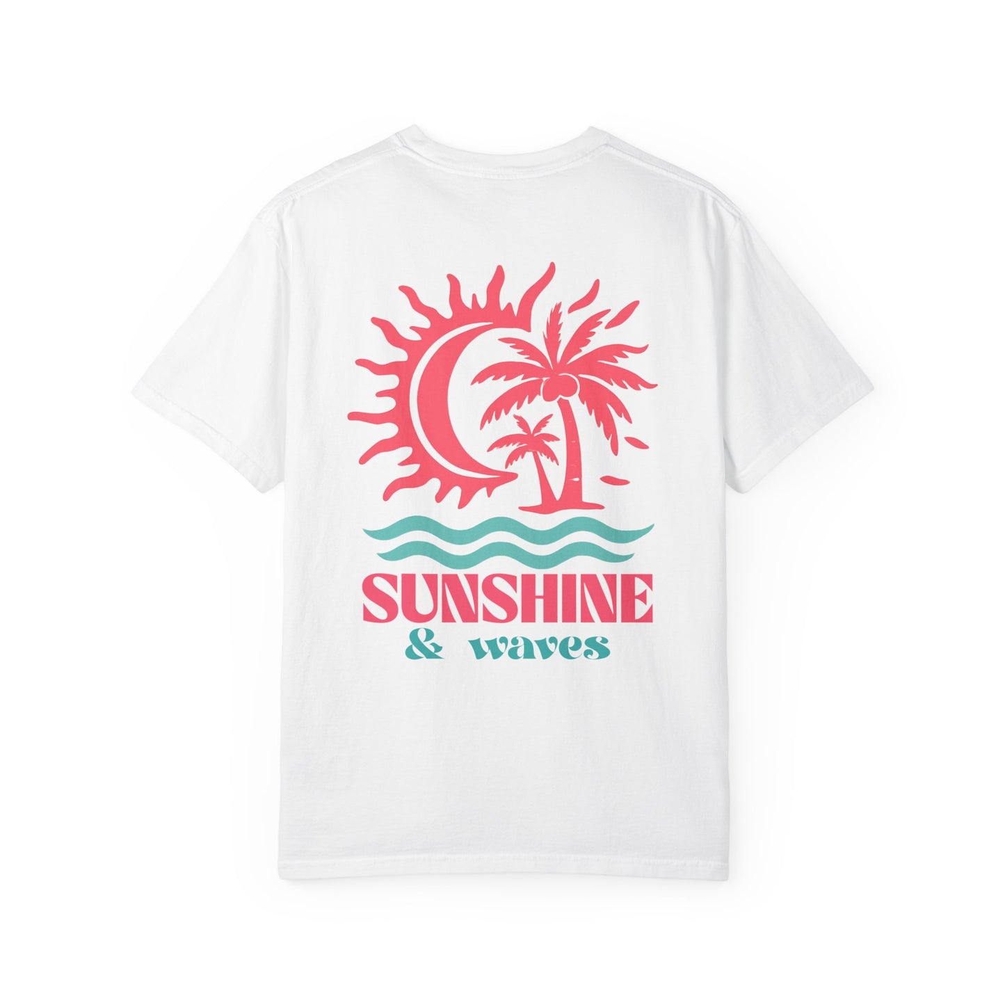 Summer Waves Shirt, Beach, Palm Tree Tee, Summer, Sunshine, Ocean, Tropical, Vacay Tee, Graphic T-Shirt