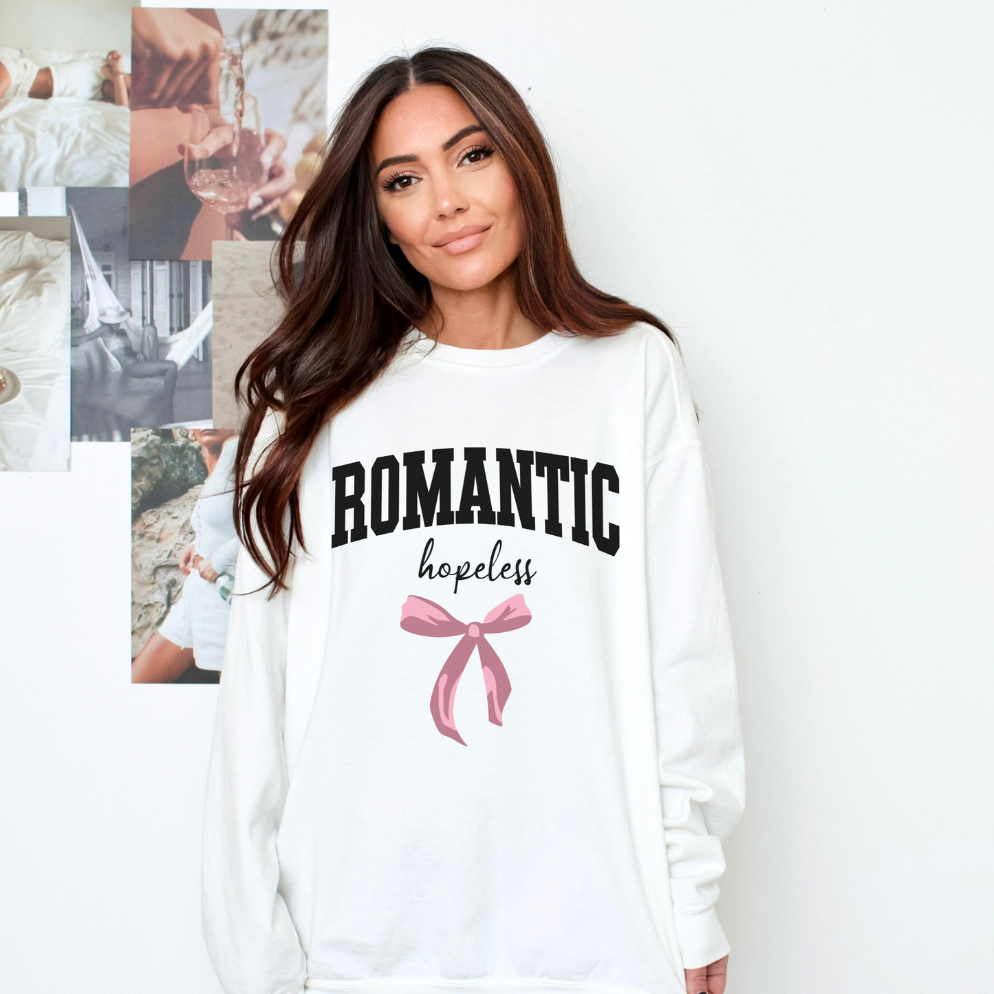 Hopeless Romantic Sweatshirt, Comfort Colors Crew Neck, Free Shipping, Book Lover, Novel Fan, Drama, Gift Trend (19)