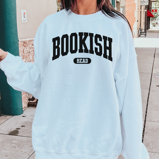 Bookish Sweatshirt, Book Lover, Free Shipping, Crew Neck, Varsity, Bookworm, Gift Trend, Cozy, (27)