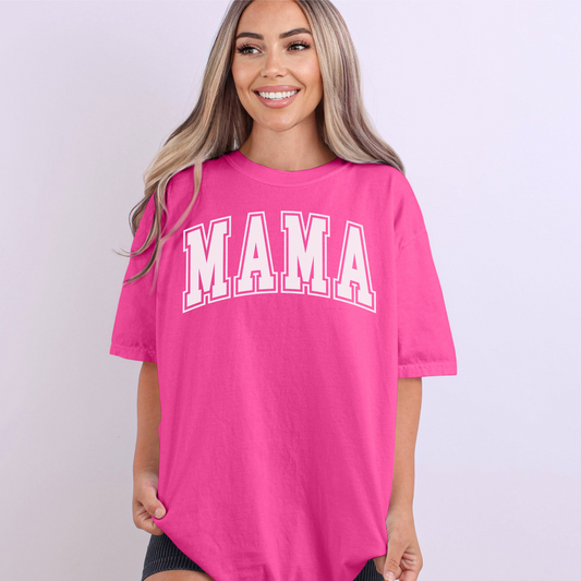 Mama Shirt - Comfort Colors, Free Shipping, Mothers Day, Birthday Gift for Moms, Varsity (36)