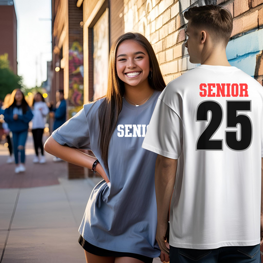 Senior Class of 2025 Unisex Shirt - Comfort Colors Varsity Style - Graduation Gift
