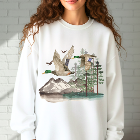 Duck Sweatshirt, Nature, Outdoors, Duck Hunt, Mallard