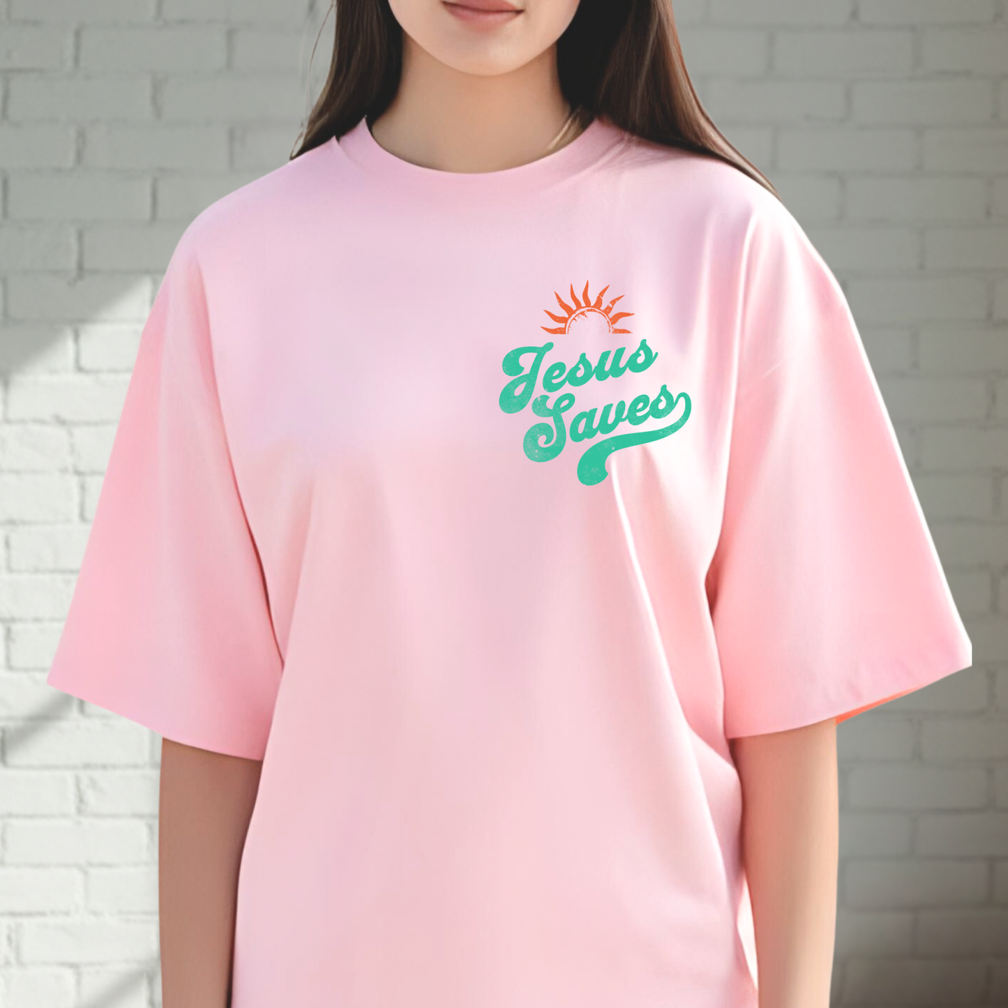 Jesus Saves Tee, Christian Tee, Church Wear, Vacation Tee, Soft Cotton T-shirt