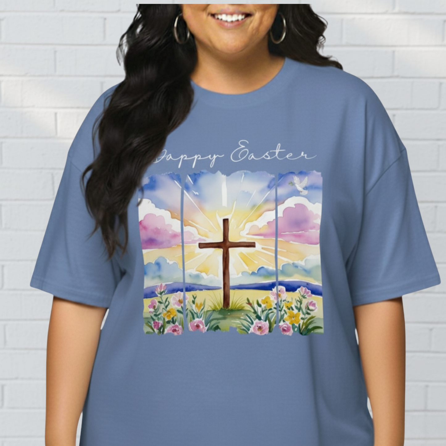 Happy Easter Shirt, Faith, Spring, Christian Tee, Colorful Graphic Tee