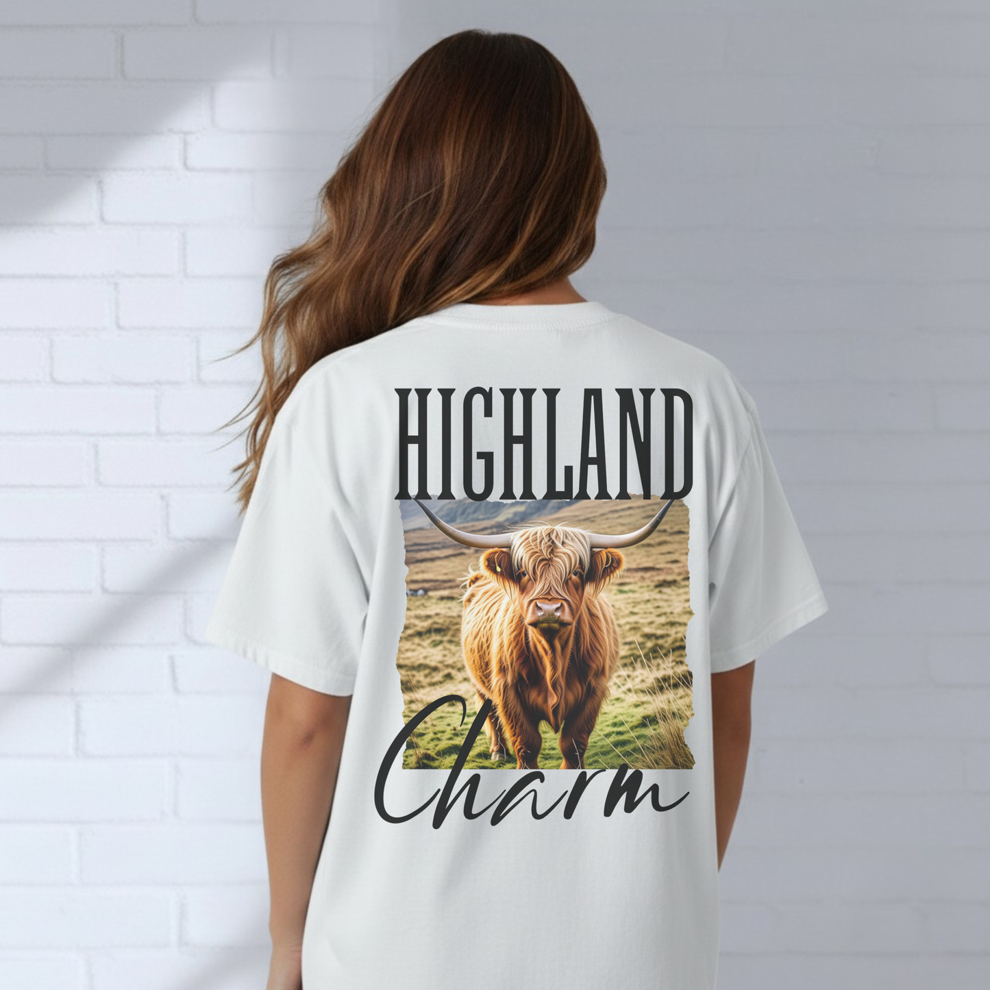Highland Cow Charm Graphic Shirt, Western T-Shirt