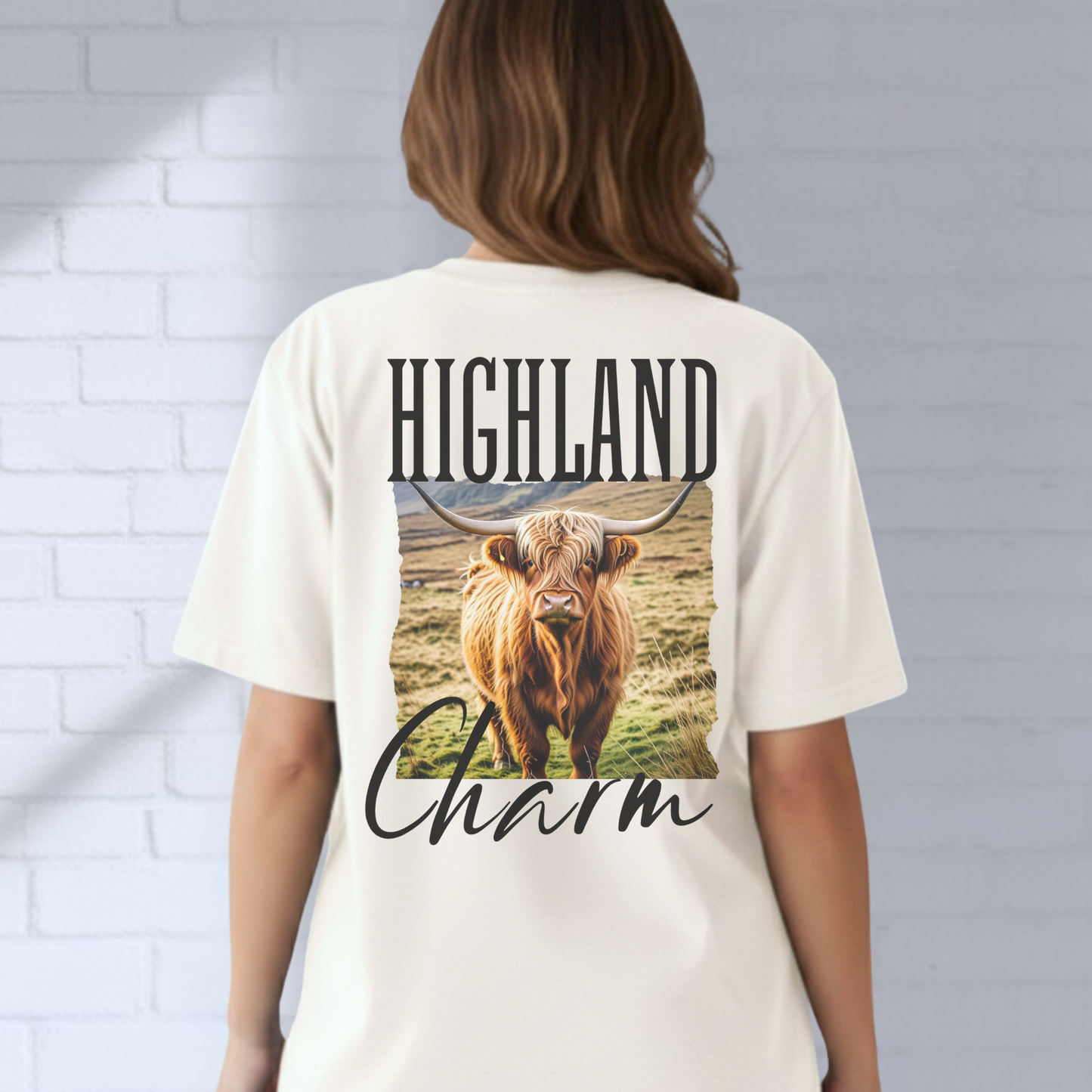 Highland Cow Charm Graphic Shirt, Western T-Shirt