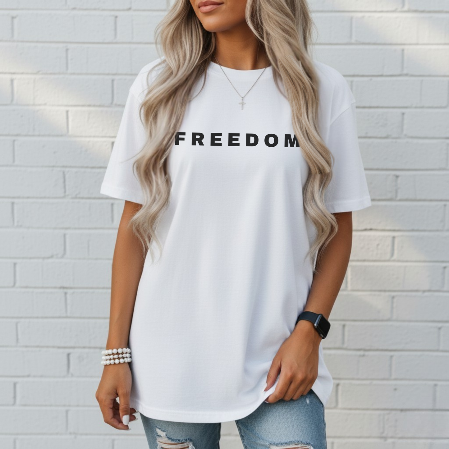 Freedom Unisex Shirt, Women's Casual Everyday Wear, American, USA, Gift