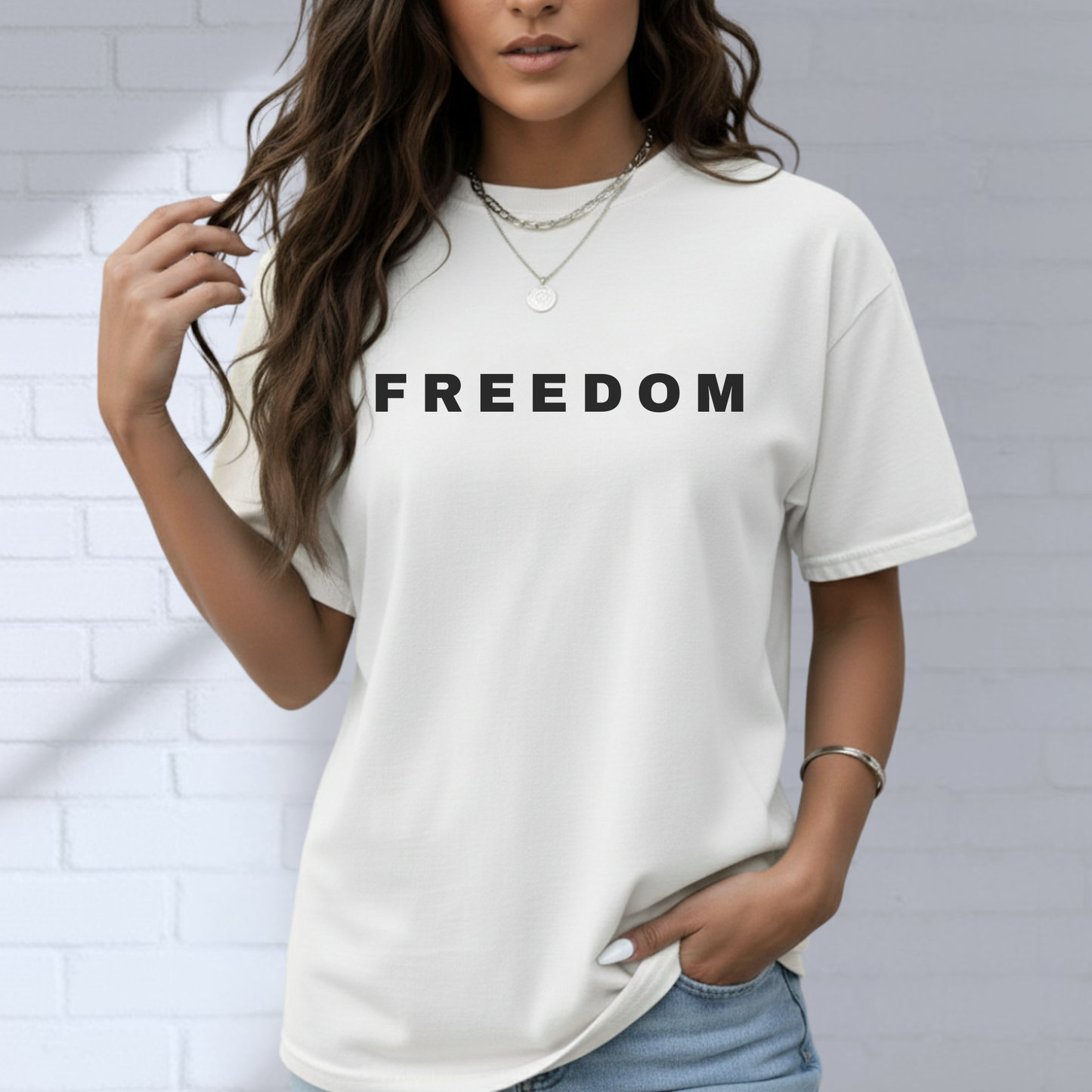 Freedom Unisex Shirt, Women's Casual Everyday Wear, American, USA, Gift