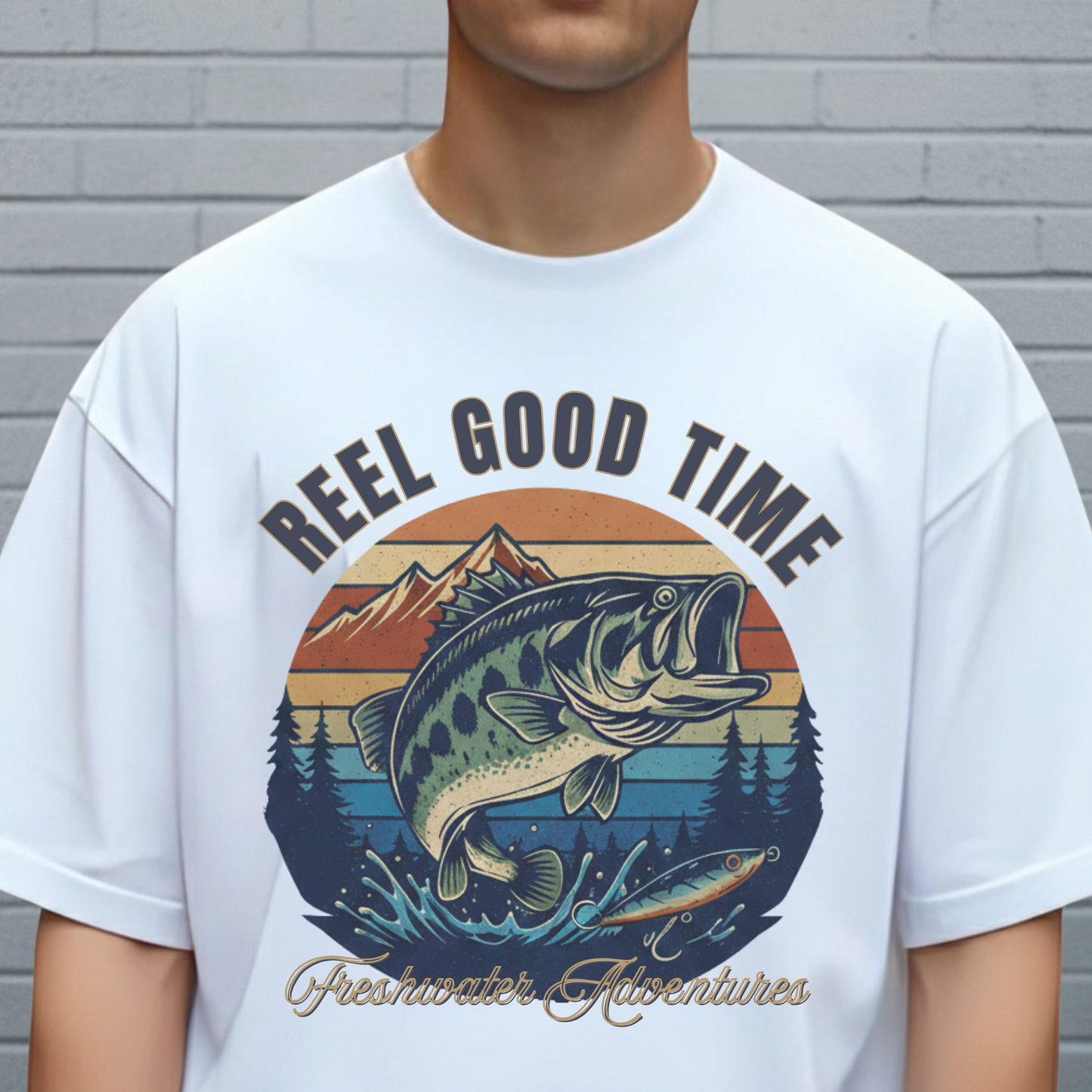 Reel Good Time Fishing Shirt, Bass Fishing T-Shirt, Vintage Graphic Tee, Outdoors Tee