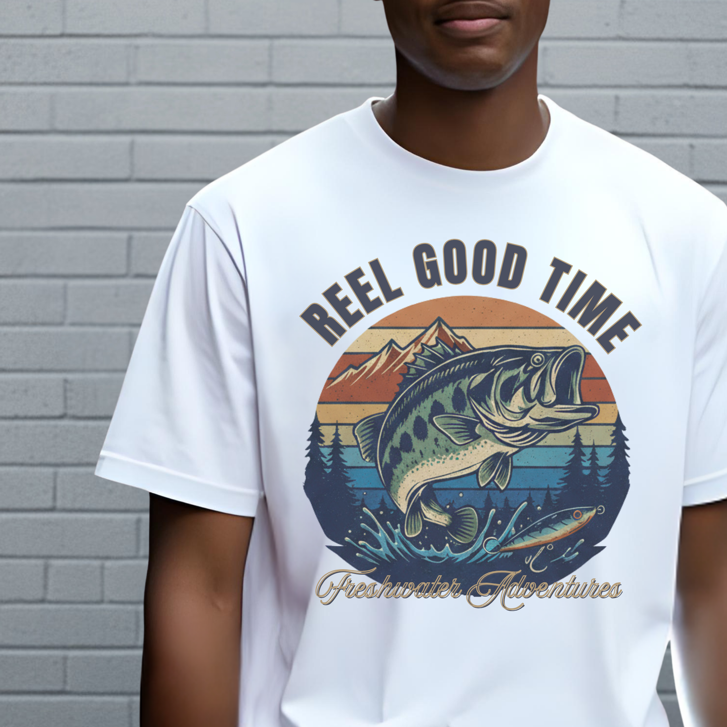 Reel Good Time Fishing Shirt, Bass Fishing T-Shirt, Vintage Graphic Tee, Outdoors Tee