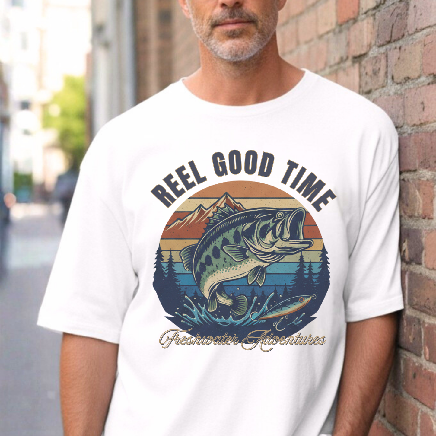 Reel Good Time Fishing Shirt, Bass Fishing T-Shirt, Vintage Graphic Tee, Outdoors Tee