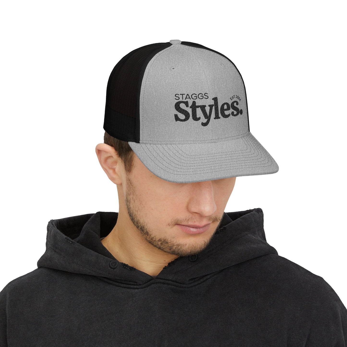 Embroidered Trucker Cap - Staggs Styles Custom Design, Dad Gift, Fathers Day Gift