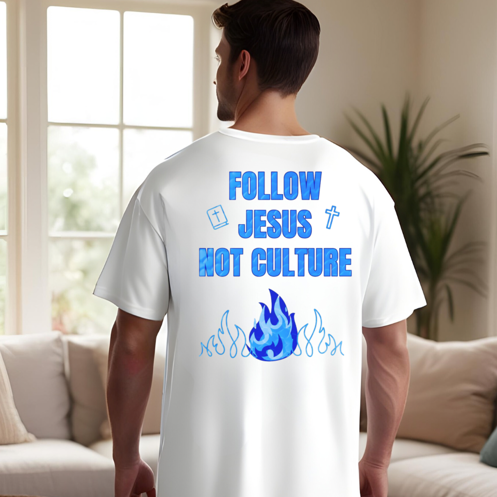 Follow Jesus Not Culture Shirt, Big & Tall Size, Faith, Christian Clothing