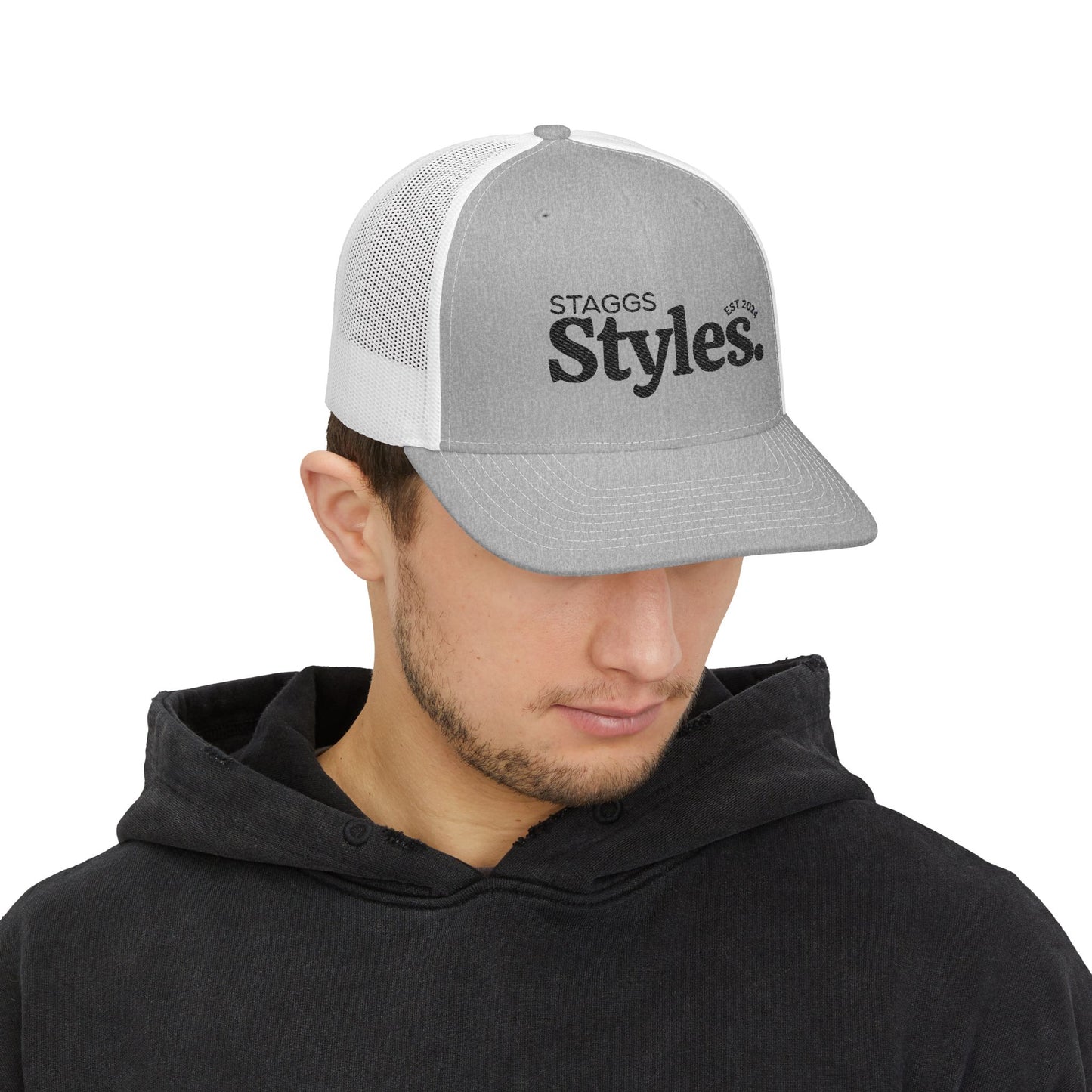 Embroidered Trucker Cap - Staggs Styles Custom Design, Dad Gift, Fathers Day Gift