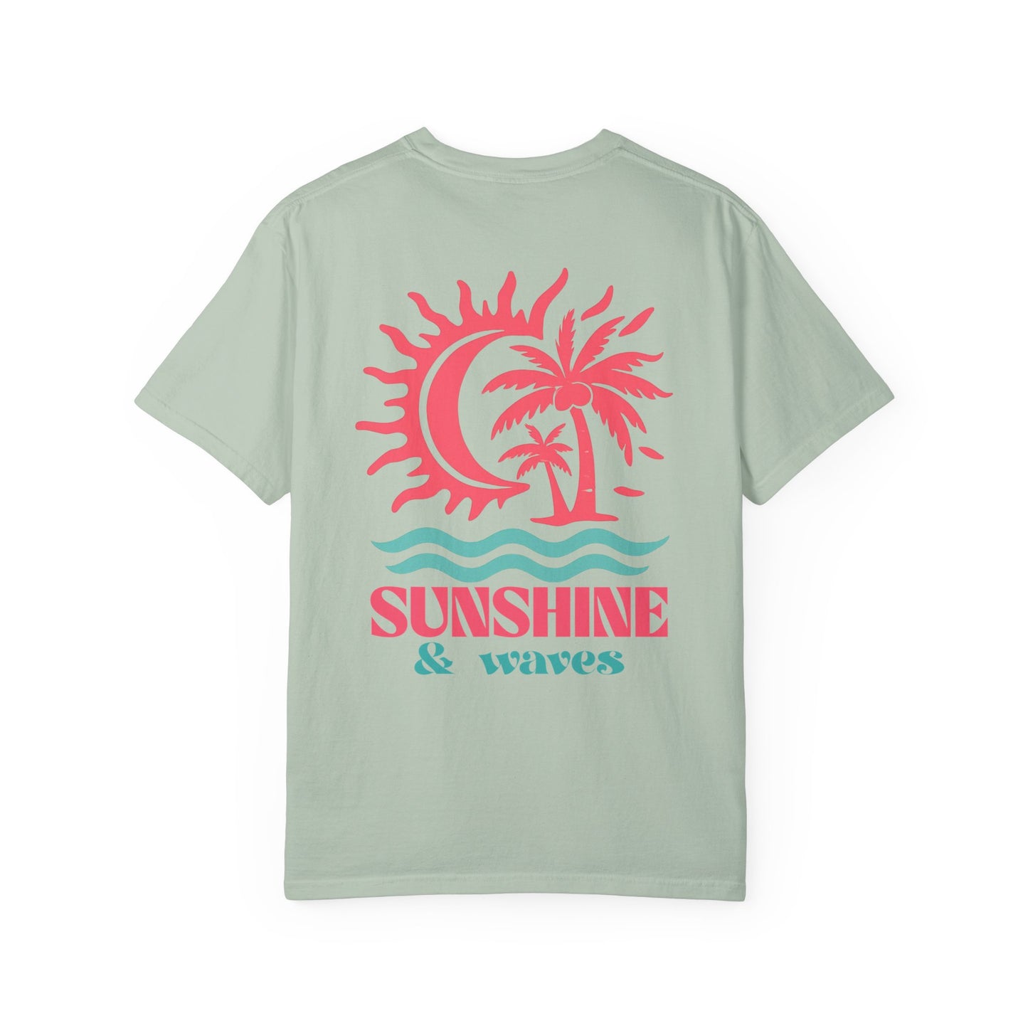 Summer Waves Shirt, Beach, Palm Tree Tee, Summer, Sunshine, Ocean, Tropical, Vacay Tee, Graphic T-Shirt